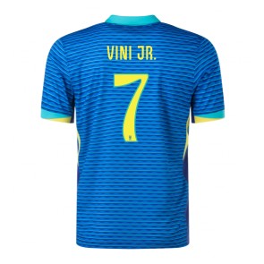 Brazílie Vinicius Junior #7 Venkovní Dres Copa America 2024 Krátký Rukáv